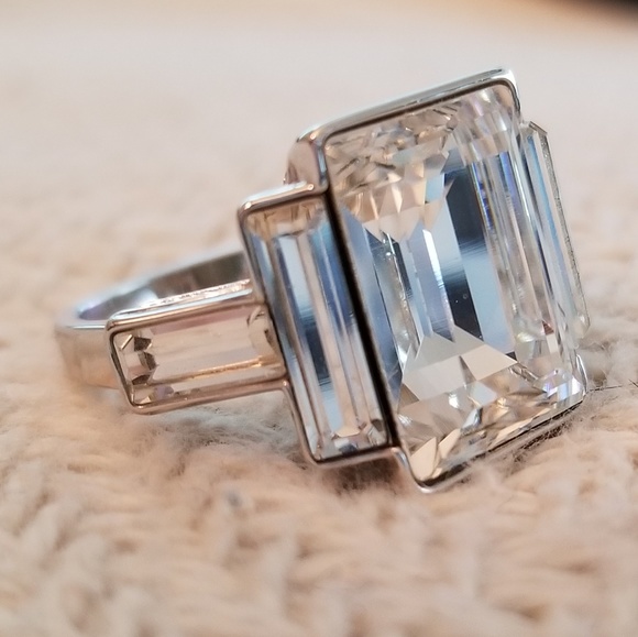 Swarovski Jewelry - Swarovski Emerald Cut Crystal Ring